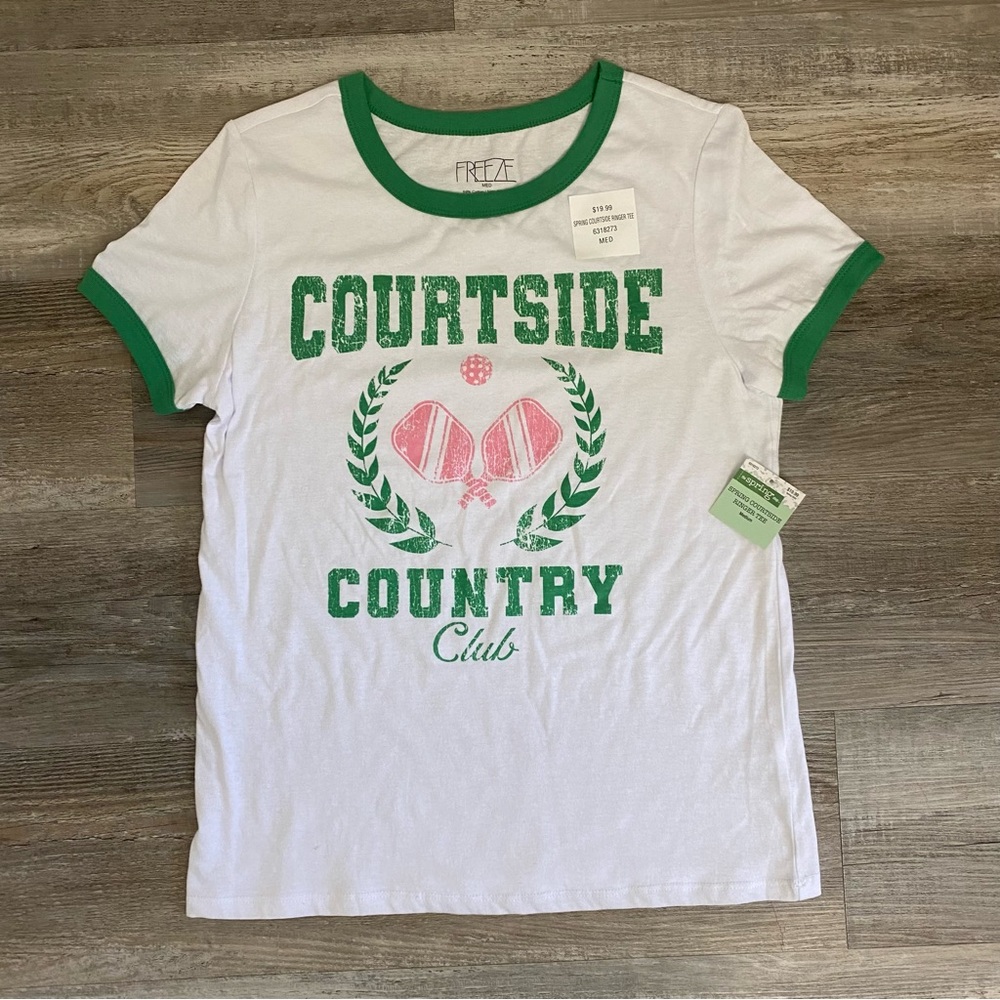 Courtside Country Club Women’s Pickleball Tshirt *NEW*-size Medium